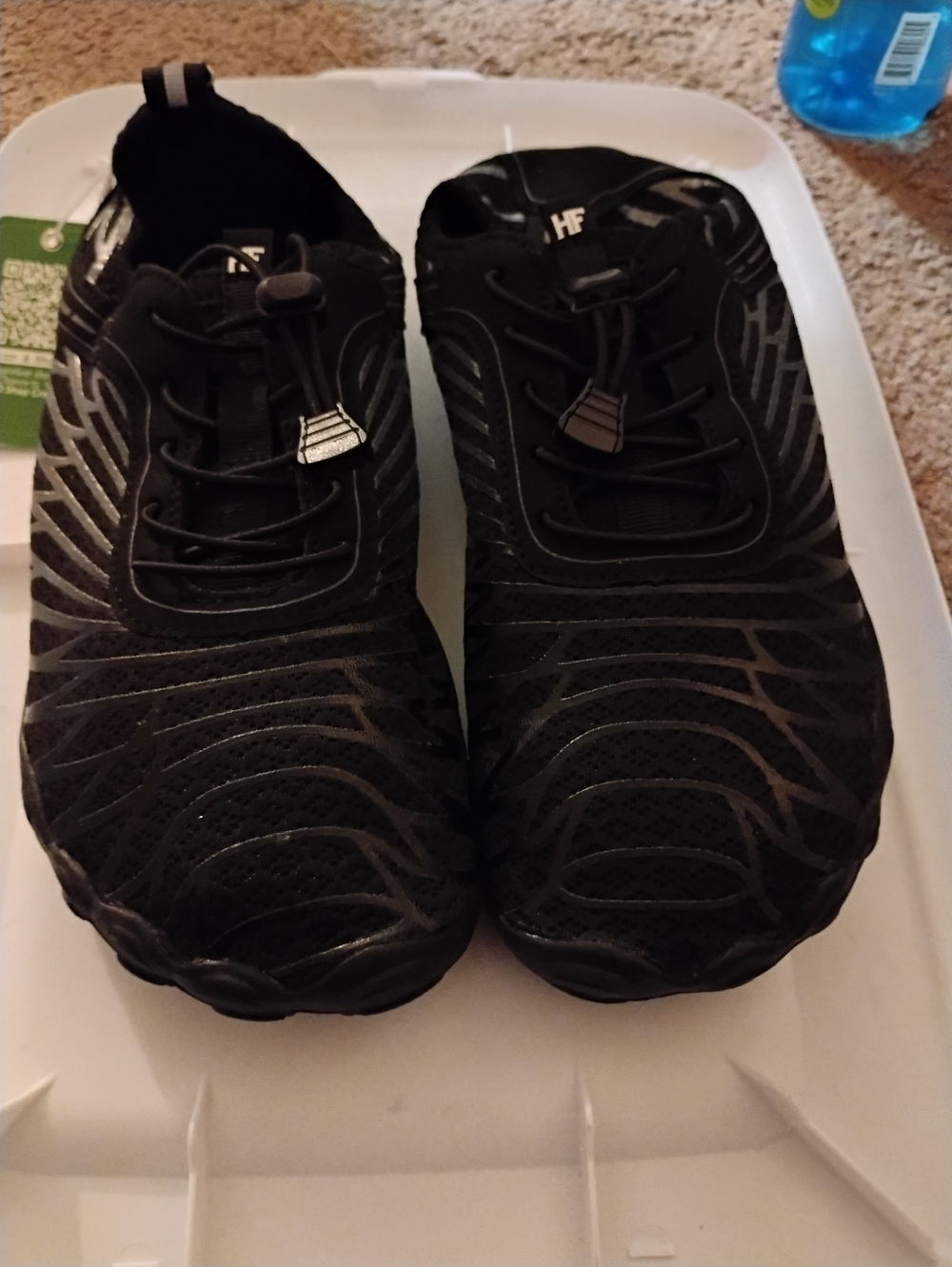 HF Active Lifestyle  Walking Shoes Size 40 Black Lace Up‎ Comfort